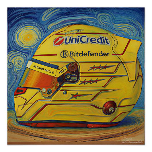 F1 ルイス ヘルメット ポスター (正面)