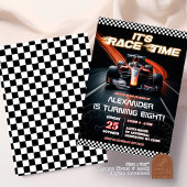F1 レーシング レッド カー 誕生日 男の子 招待状