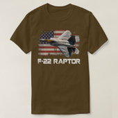 F22ラプタークールファイタージェットF22ラプタージェット長S Tシャツ (デザイン正面)