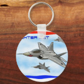F22ラプターファイタージェット キーホルダー (正面)