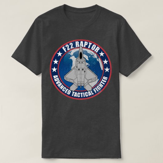 F22ラプター動揺して Tシャツ (デザイン正面)