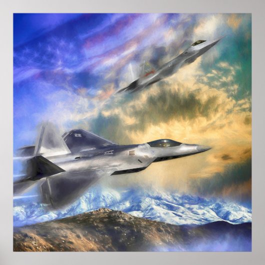 F22 RAPTOR JETS OVER AMERICA ポスター (正面)