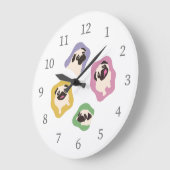 F2/WC/4C/W/パグ ラージ壁時計 (傾斜)