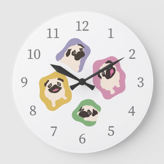 F2/WC/4C/W/パグ ラージ壁時計 (正面)