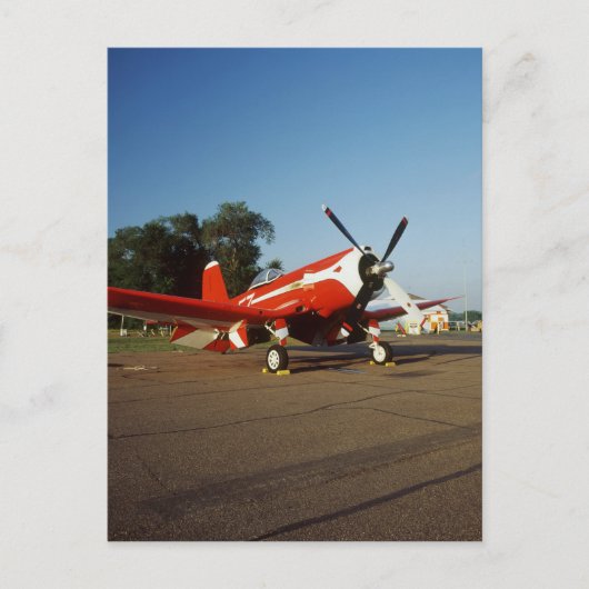 F2G-1Dコルサすごいア飛行機の中の航空ショー ポストカード (正面)