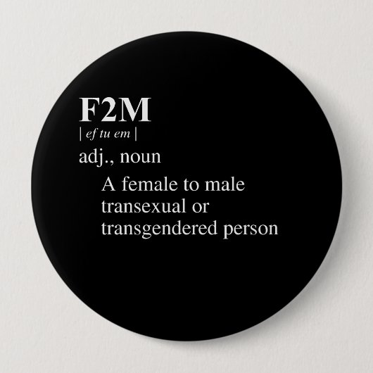 F2M(Female to Male)の定義 缶バッジ (正面)