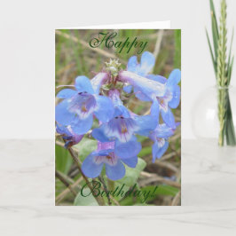 F3ブルーワイルドフラワーズスレンダーブルービーダング カード
