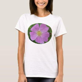 F31w プレーリー ワイルド ローズ "Rosa arkansana" Tシャツ