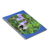 F32aミツバチが紫色の野草に咲く ノートブック (右側)