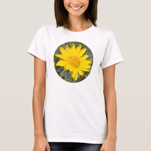 F34wmb イエロー ワイルドフラワー スニーズウィード tシャツ (正面)