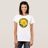 F34wmb イエロー ワイルドフラワー スニーズウィード tシャツ (正面フル)