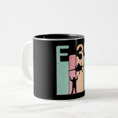 F35ヴィンテージ空軍戦闘機 ツートーンマグカップ (正面左)