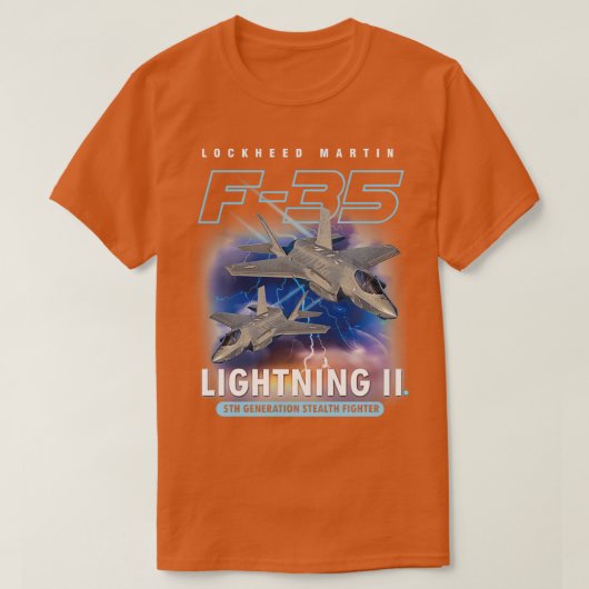 F35稲妻IIパイロット  Tシャツ (デザイン正面)