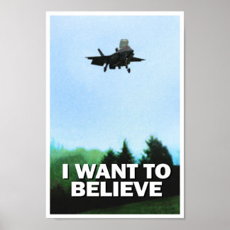 F35 Joint Strike Fighter I Want 信じ To  Poster ポスター