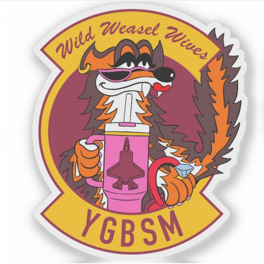 F35 Wild Weasel Wives Vinyl Sticker シール (正面)