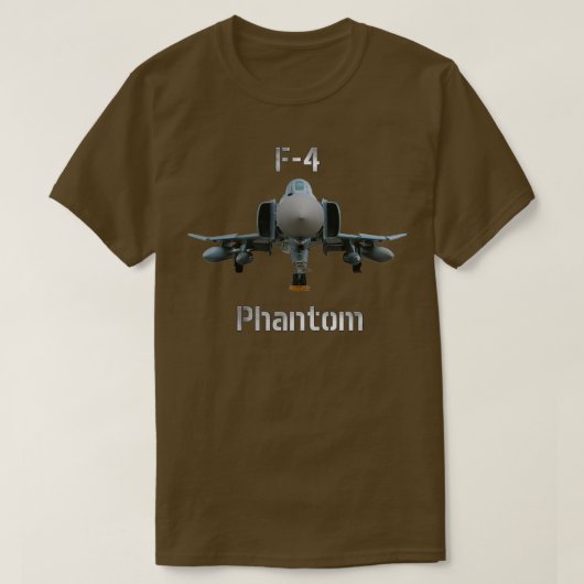 F4ファントム戦闘機ジェットインターセプター Tシャツ (デザイン正面)