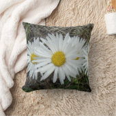 F42白ワイルドフラワースムースアスター クッション (ブランケット)