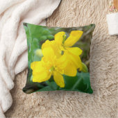 F44イエローワイルドフラワーワイルドマスタード クッション (ブランケット)