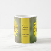 F47 イエロー ワイルドフラワー コモン アニュアル ヒマワリ コーヒーマグカップ (中央)