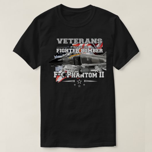 F4 Phantom II超音速ジェットインターセプター Tシャツ (デザイン正面)