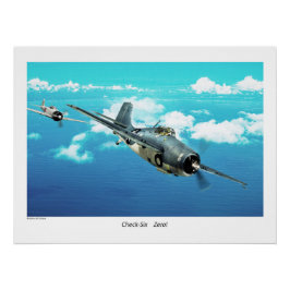 F4F Wildcat "Check six.Zero!" ポスター