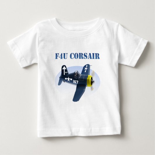 F4Uの海賊の飛行機#167 ベビーTシャツ (正面)
