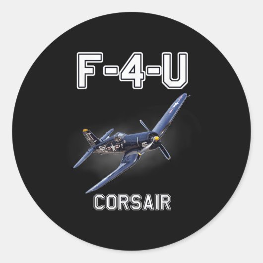 F4uコルサーワードウィイ軍隊機 ラウンドシール (正面)