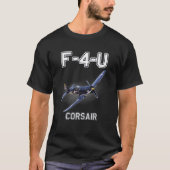 F4UコルセアワーバードWWII軍隊機 Tシャツ (正面)