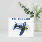 F4Uコルセア飛行機#167 ポストカード (スタンド正面)