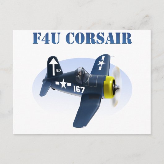F4Uコルセア飛行機#167 ポストカード (正面)
