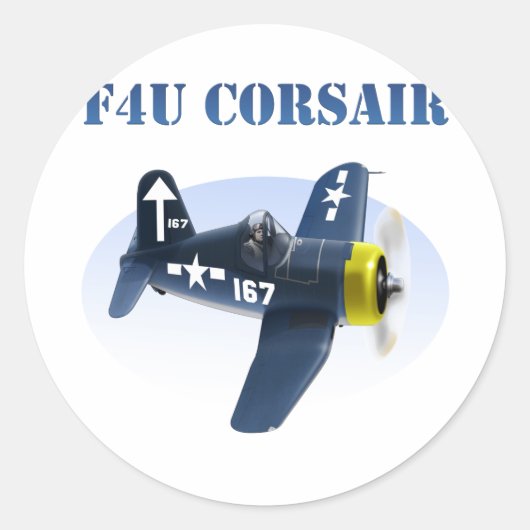 F4Uコルセア飛行機#167 ラウンドシール (正面)