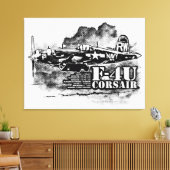 F4Uコルセア キャンバスプリント (インサイチュ (リビング))