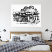 F4Uコルセア キャンバスプリント (インサイチュ (寝室))