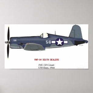F4U-1D Voughtの海賊"日曜日セッター" ポスター