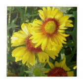 F6イエローワイルドフラワーズガイラディア タイル (正面)