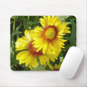 F6 イエローのルドベキア マウスパッド (マウス)