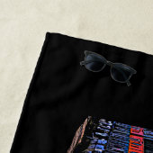 F7オレンジ色のディーゼル機関車 – 名前の追加 ビーチタオル (インサイチュ)