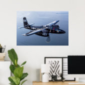 F7F Tigercat 'Bad子猫" over the Puget sound ポスター (ホームオフィス)