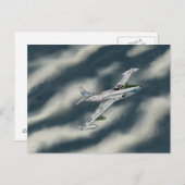 F80射撃、 発砲星 ポストカード (正面/裏面)