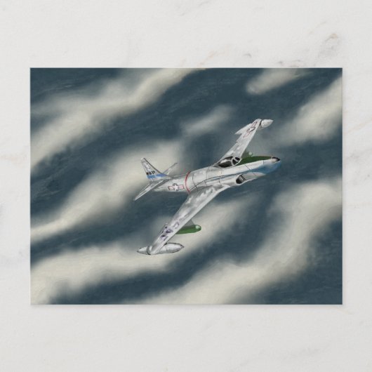 F80射撃、 発砲星 ポストカード (正面)