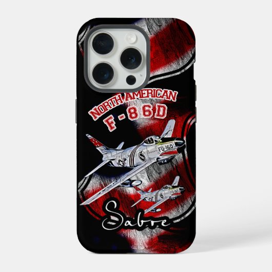 F86 Sabreファイター飛行機電話ケース iPhoneケース (裏面)