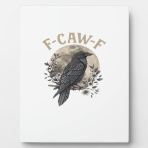 F-おもしろいCaw-F Raven鳥ことわざグラフィッククロウエッセン フォトプラーク