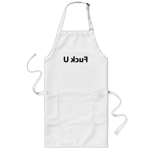 F...お前のおもしろいデザイン ロングエプロン (正面)