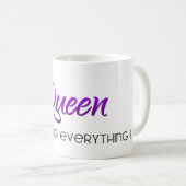 F*の女王が全てをバカにしている!パープル コーヒーマグカップ (正面右)