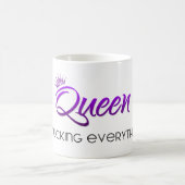 F*の女王が全てをバカにしている!パープル コーヒーマグカップ (中央)