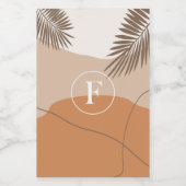 F -イニシャルモノグラム文字F抽象デザイン フードラベル (シングルラベル)