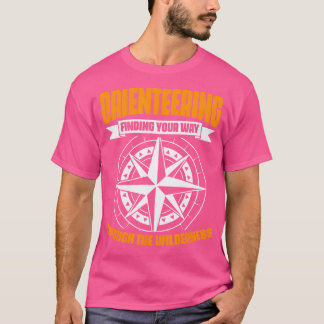 F.オリエンターコンパスハイキングオリエンティーを見つける Tシャツ