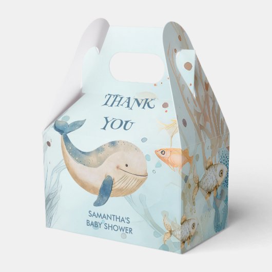 F.サンゴとクジラの赤ん坊のシャワーの下 フェイバーボックス (正面サイド)