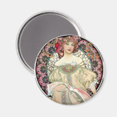 F.シャンペノワインプリミュールエディトゥールバイアルフォンスミュシャ マグネット (正面/裏面)