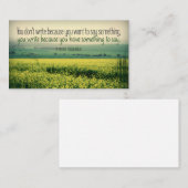 F.スコット・フィッツジェラルド感動的引用文「書」 ノートカード (正面/裏面)